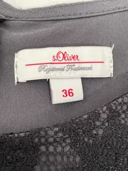 Vorschaubild 2 von Blusenkleid Damen Gr. 36 Schwarz Spitze Feminin Elegant