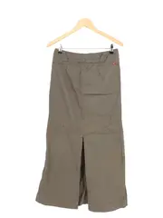 Vorschaubild 2 von Damen A-Linienrock Gr. 38/M Grau Casual Maxirock Baumwolle