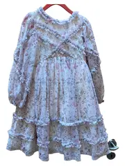 Vorschaubild 1 von Mädchen Freizeitkleid Gr. 104 Blumenmuster Mehrfarbig