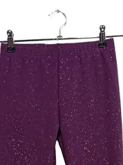 Vorschaubild 2 von Kinder Mädchen Leggings Lila Glitzer Gr. 140 Freizeit Baumwolle