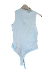 Vorschaubild 2 von Damen Body Gr. 38/M Beige Basic Rippstrick Ärmellos