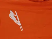 Vorschaubild 3 von Herren Langarmshirt Orange Skifahrer-Print Gr. 38