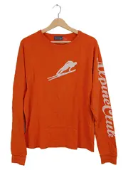 Vorschaubild 1 von Herren Langarmshirt Orange Skifahrer-Print Gr. 38