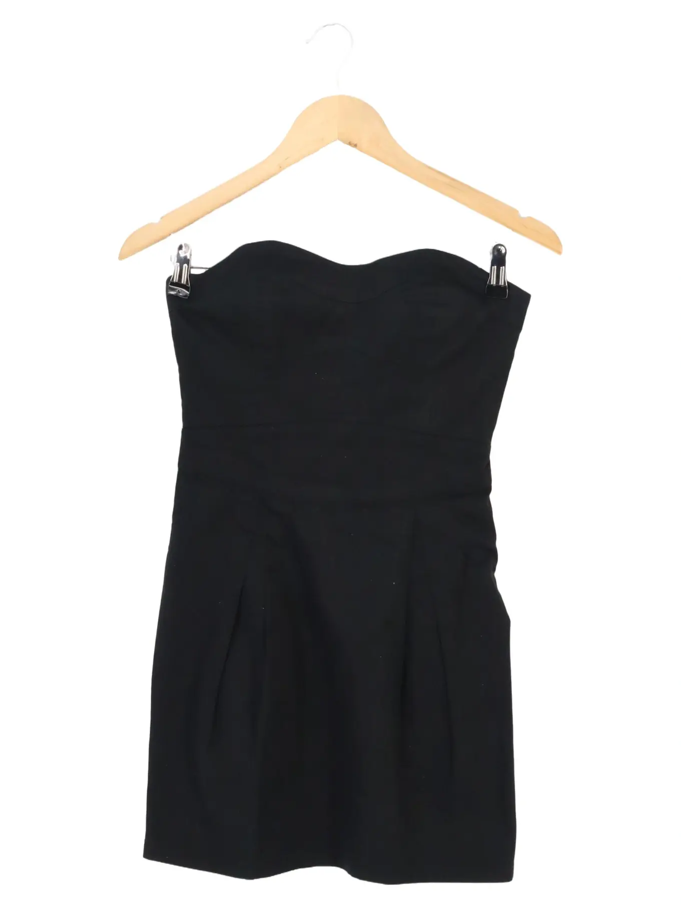 MNG MANGO Abendkleid Minikleid Damen Gr. 34/XS Schwarz Elegant Raffungen