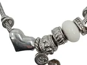Vorschaubild 2 von Damen Armband Silber Herz Perlen Strass 19cm