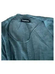 Vorschaubild 3 von Taifun Damen Strickjacke Gr. 34/XS Grün Viskose Cardigan Offen