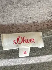 Vorschaubild 3 von Sommerkleid Midikleid Damen Gr. 38 Oliv Gestreift Viskose