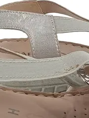 Vorschaubild 2 von Damen Sandaletten Gr. 37,5 Silber Leder Komfort Sommer