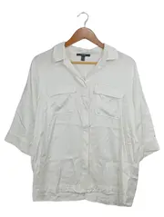 Vorschaubild 1 von Damen Hemdbluse Gr. 36 S Weiß Casual Kurzarm Bluse