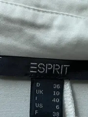 Vorschaubild 3 von Damen Hemdbluse Gr. 36 S Weiß Casual Kurzarm Bluse