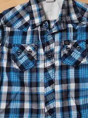 Vorschaubild 4 von Jungen Freizeithemd kariert Gr. 92/98 Baumwolle mehrfarbig