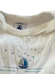 Vorschaubild 3 von Baby Body Gr. 80 Baumwolle Weiß Kurzarm Grafisch Logo
