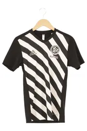 Vorschaubild 1 von Herren Sport Shirt Futsal Trikot gestreift Schwarz Weiß Gr. 44/XS