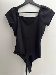 Vorschaubild 2 von Damen Body Schwarz Gr. 38 M Kurzarm Feminin