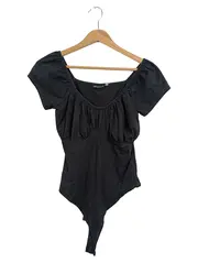 Vorschaubild 1 von Damen Body Schwarz Gr. 38 M Kurzarm Feminin