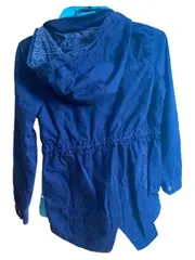 Vorschaubild 3 von Mädchen Parka Jacke Gr. 146 Blau Baumwolle Kapuze