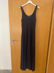 Vorschaubild 4 von Damen Maxikleid Blau Gr. L Freizeitkleid Viskose Uni