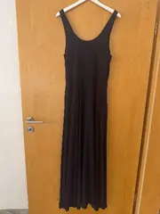 Vorschaubild 5 von Damen Maxikleid Blau Gr. L Freizeitkleid Viskose Uni