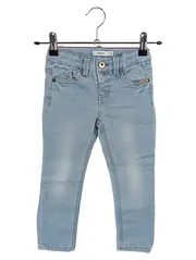 Vorschaubild 1 von Kinder Mädchen Jeans Slim Fit Gr. 110 Hellblau Light Denim