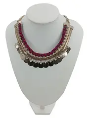 Vorschaubild 1 von Halskette Damen Modern Mehrfarbig Pailletten Kette 48cm