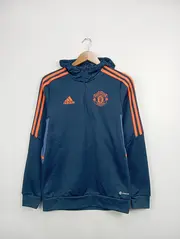 Vorschaubild 2 von Manchester United Kapuzenpullover Kinder Gr. 176 Blau Orange Aeroready