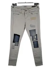 Vorschaubild 1 von Los Angeles Damen Jeans Jegging Skinny Fit W27 Beige Patches