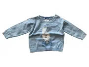 Vorschaubild 1 von Baby Pullover Junge Hase Gr. 6M/68 Baumwolle Kaschmir Blau Casual