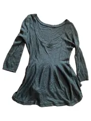 Vorschaubild 2 von Damen Langarmshirt Oberteil Grün Gr. 36/S Casual