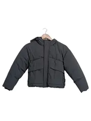 Vorschaubild 1 von Kinder Steppjacke Gr. 128 Grau Outdoor Jacke Jungen Mädchen