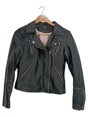 Vorschaubild 1 von Damen Bikerjacke Lederjacke Schwarz Gr. 66 Modern Streetwear