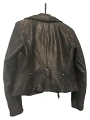 Vorschaubild 2 von Damen Bikerjacke Lederjacke Schwarz Gr. 66 Modern Streetwear