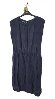 Vorschaubild 1 von Freizeitkleid Damen Blau Lyocell Häkel-Akzente Gr. 34/XS