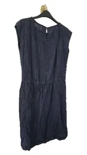 Vorschaubild 2 von Freizeitkleid Damen Blau Lyocell Häkel-Akzente Gr. 34/XS