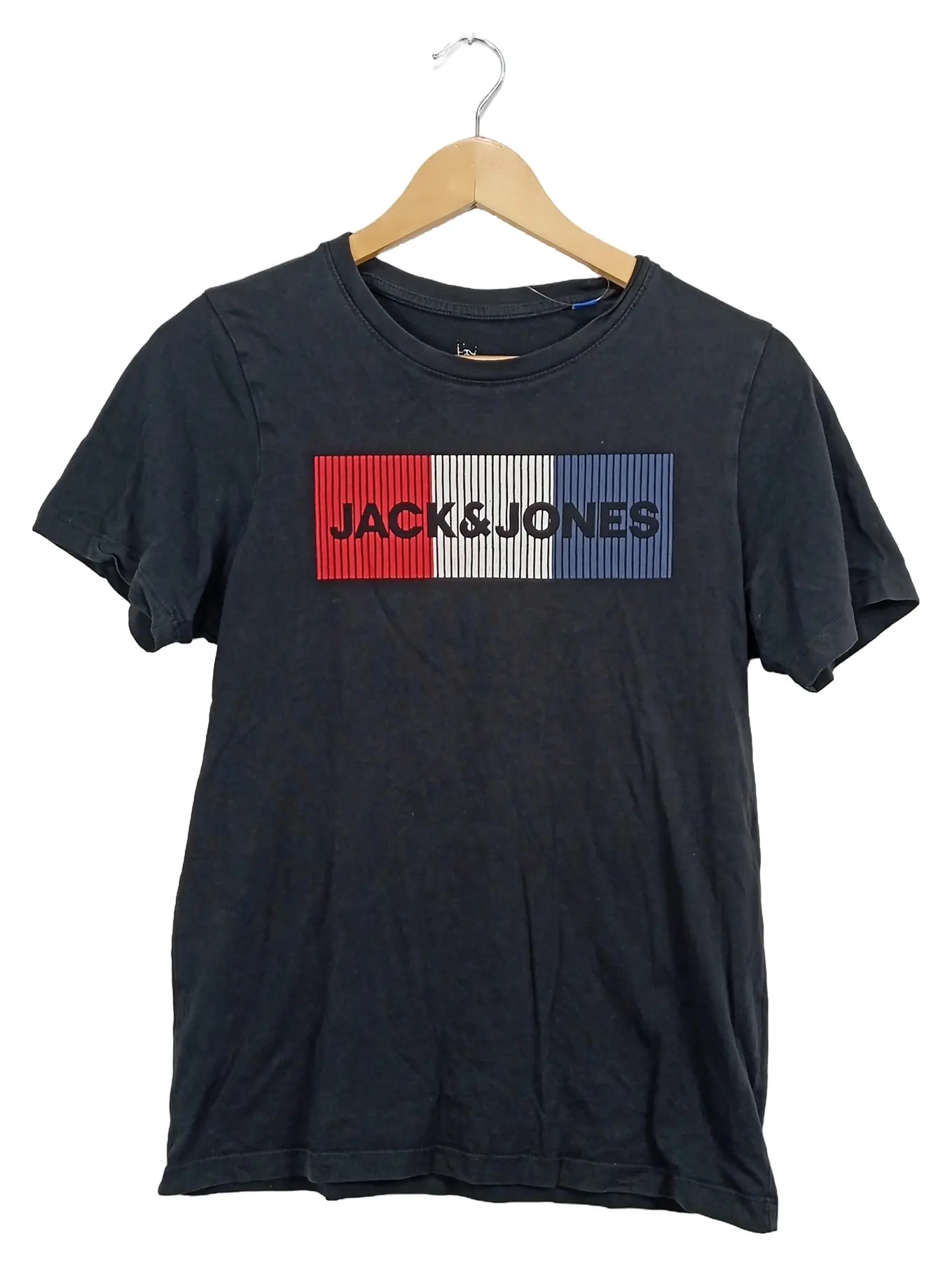 JACK&JONES Kinder T-Shirt Gr. 164 Schwarz Logo Print Jungen Casual