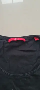 Vorschaubild 2 von Damen T-Shirt Schwarz Gr. 34/XS Basic Kurzarm Baumwolle