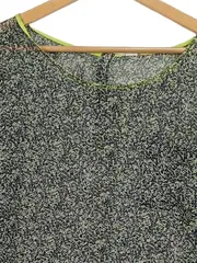 Vorschaubild 2 von Damen Bluse Gr. 46 Grün Abstrakt Neon Akzente Polyester