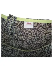 Vorschaubild 6 von Damen Bluse Gr. 46 Grün Abstrakt Neon Akzente Polyester