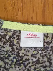 Vorschaubild 5 von Damen Bluse Gr. 46 Grün Abstrakt Neon Akzente Polyester