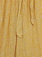 Vorschaubild 4 von Damen Stoffhose Culotte XL Gelb Blumenmuster Viskose High-Rise