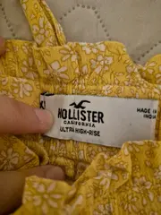 Vorschaubild 5 von Damen Stoffhose Culotte XL Gelb Blumenmuster Viskose High-Rise