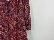 Vorschaubild 3 von Tunikakleid Damen L Rot Paisley Bohemian Freizeitkleid 90cm