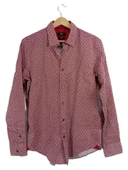 Vorschaubild 1 von Herren Business Hemd Slim Fit Stretch Rosa Gepunktet Gr. M