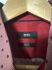 Vorschaubild 2 von Herren Business Hemd Slim Fit Stretch Rosa Gepunktet Gr. M