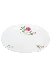 Vorschaubild 1 von Servierteller Porzellan Rosen Blumenmuster Elegant Mehrfarbig
