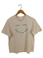 Vorschaubild 1 von Damen T-Shirt Gr. M Beige Schriftzug Stickerei Casual Freizeit