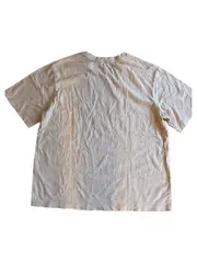 Vorschaubild 2 von Damen T-Shirt Gr. M Beige Schriftzug Stickerei Casual Freizeit