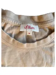 Vorschaubild 6 von Damen T-Shirt Gr. M Beige Schriftzug Stickerei Casual Freizeit