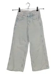 Vorschaubild 1 von Kinder Jeans Wide Leg Weites Bein Hellblau Gr. 122 Baumwolle