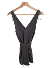 Vorschaubild 2 von Freizeitkleid Damen Grau Gr. 36/S Minikleid Casual Schleife