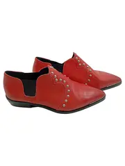 Vorschaubild 1 von Damen Stiefeletten Nieten Western Look Leder Rot Gr. 40